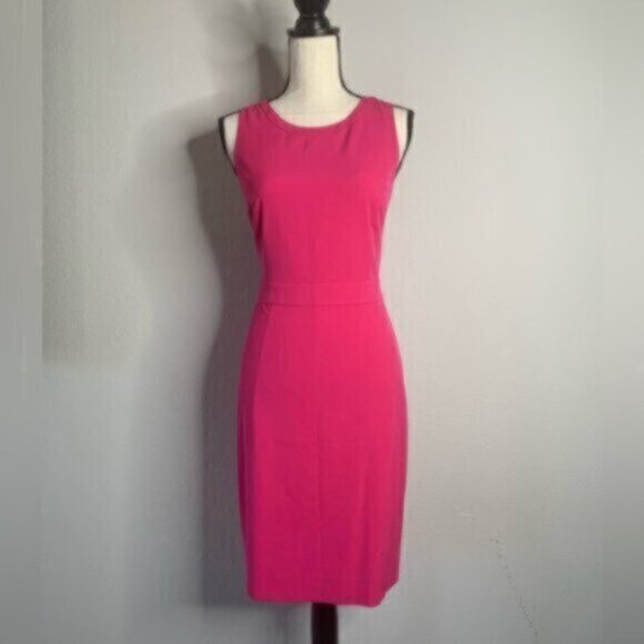 NWT J. Crew Fuchsia Sleeveless Bodycon Sheath Office Dress - Picture 2 of 13